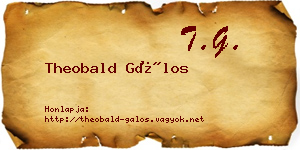 Theobald Gálos névjegykártya